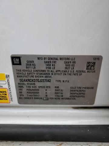 Photo 14 from auction – 2016 BUICK ENCLAVE with VIN 5GAKRCKD7GJ237042