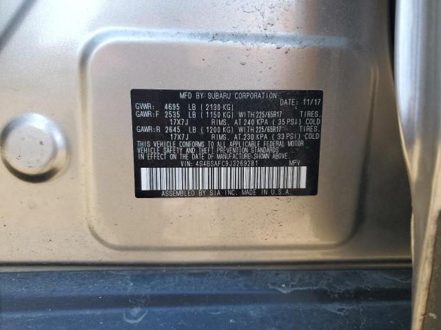 Photo 14 from auction – 2018 SUBARU OUTBACK 2. with VIN 4S4BSAFC9J3269281