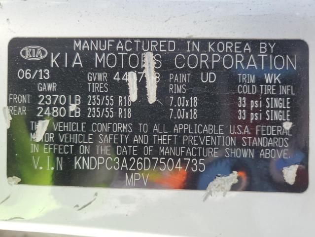 Photo 14 from auction – 2013 KIA SPORTAGE E with VIN KNDPC3A26D7504735