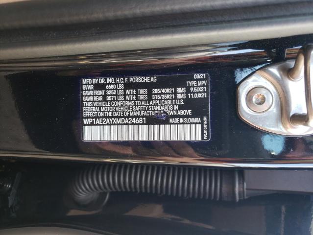 Photo 14 from auction – 2021 PORSCHE CAYENNE E- with VIN WP1AE2AYXMDA24681