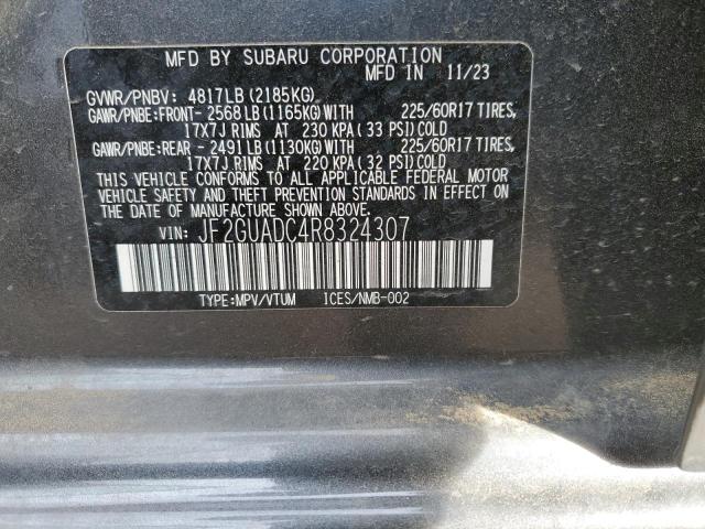 Photo 14 from auction – 2024 SUBARU CROSSTREK with VIN JF2GUADC4R8324307