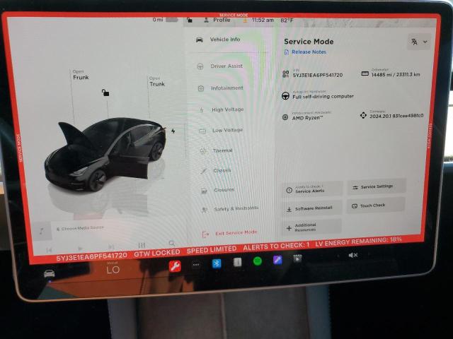 Photo 9 from auction – 2023 TESLA MODEL 3 with VIN 5YJ3E1EA6PF541720