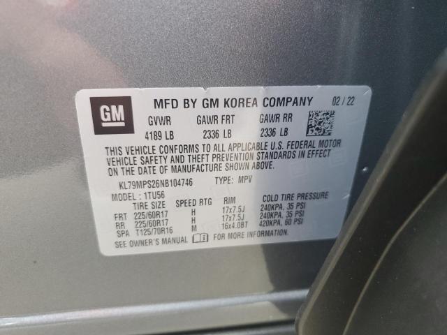 Photo 14 from auction – 2022 CHEVROLET TRAILBLAZE with VIN KL79MPS26NB104746