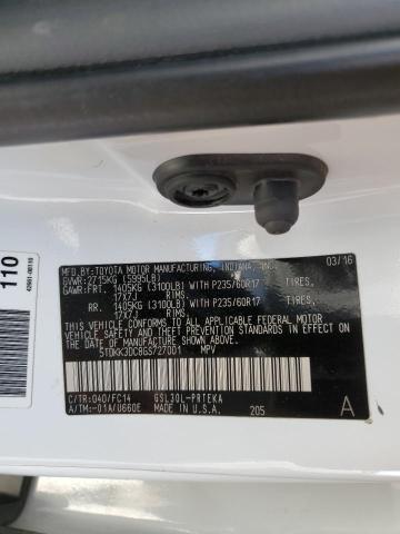 Photo 14 from auction – 2016 TOYOTA SIENNA LE with VIN 5TDKK3DC8GS727001