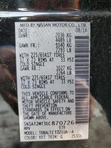 Photo 14 from auction – 2014 NISSAN ROGUE S with VIN 5N1AT2MT3EC870726