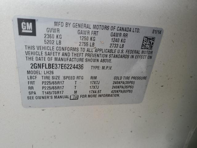 Photo 14 from auction – 2014 CHEVROLET EQUINOX LT with VIN 2GNFLBE37E6224436