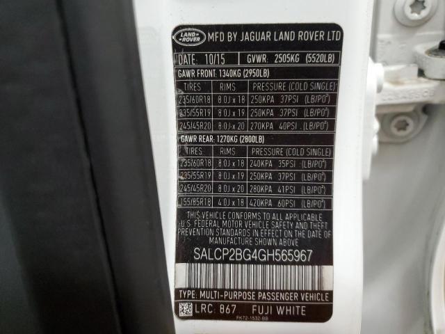 Photo 14 from auction – 2016 LAND ROVER DISCOVERY with VIN SALCP2BG4GH565967
