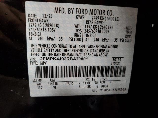 Zdjęcie 14 z aukcji – 2024 FORD EDGE SEL z VIN 2FMPK4J92RBA70801