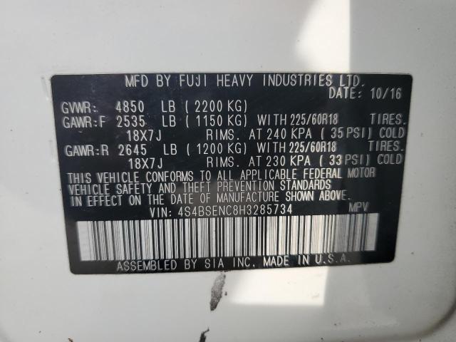 Photo 14 from auction – 2017 SUBARU OUTBACK 3. with VIN 4S4BSENC8H3285734