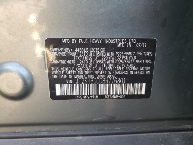 Photo 14 from auction – 2011 SUBARU FORESTER 2 with VIN JF2SHBDC0BH776801