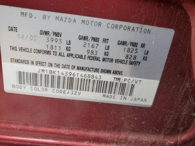 Photo 14 from auction – 2006 MAZDA 3 HATCHBAC with VIN JM1BK143961468843