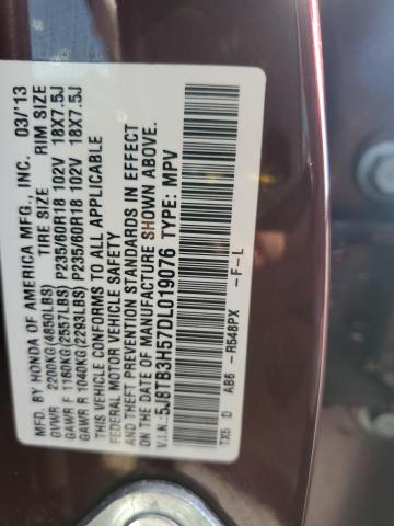 Photo 14 from auction – 2013 ACURA RDX TECHNO with VIN 5J8TB3H57DL019076