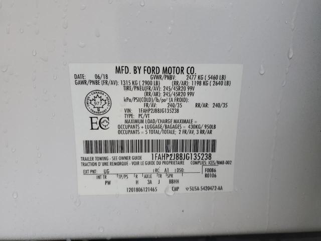 Photo 14 from auction – 2018 FORD TAURUS LIM with VIN 1FAHP2J88JG135238