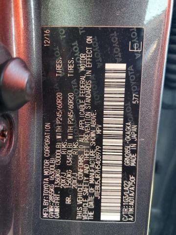 Photo 14 from auction – 2017 TOYOTA 4RUNNER SR with VIN JTEBU5JR7H5408979