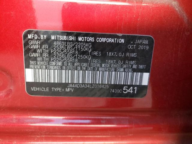 Photo 14 from auction – 2020 MITSUBISHI OUTLANDER with VIN JA4AD3A34LZ016425