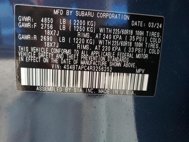 Photo 14 from auction – 2024 SUBARU OUTBACK TO with VIN 4S4BTAPC4R3256252