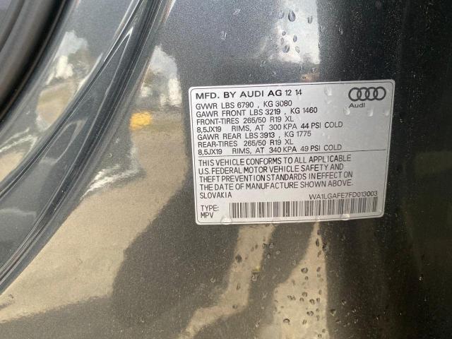 Photo 10 from auction – 2015 AUDI Q7 PREMIUM with VIN WA1LGAFE7FD013003