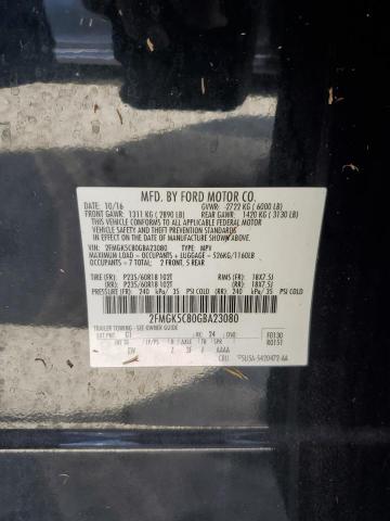 Photo 14 from auction – 2016 FORD FLEX SEL with VIN 2FMGK5C80GBA23080