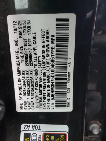 Photo 14 from auction – 2013 HONDA CR-V EXL with VIN 5J6RM3H75DL004686