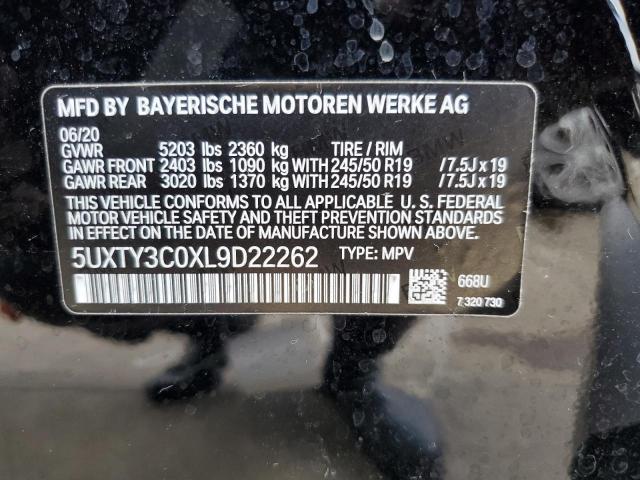 Photo 14 from auction – 2020 BMW X3 SDRIVE3 with VIN 5UXTY3C0XL9D22262