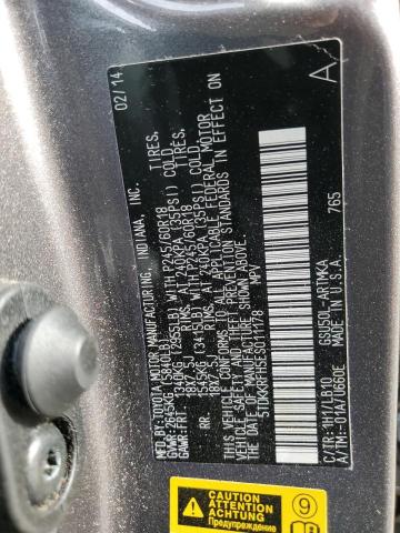 Снимка 14 от търг – 2014 TOYOTA HIGHLANDER с VIN 5TDKKRFH5ES011178