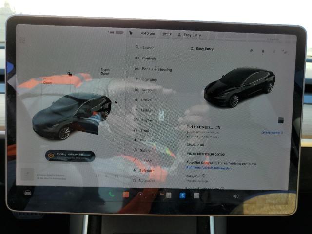 Photo 9 from auction – 2020 TESLA MODEL 3 with VIN 5YJ3E1EB5LF600792