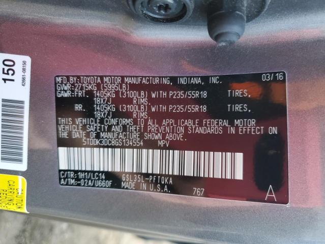 Photo 14 from auction – 2016 TOYOTA SIENNA XLE with VIN 5TDDK3DC8GS134554