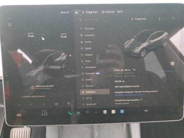Photo 9 from auction – 2023 TESLA MODEL Y with VIN 7SAYGDEE0PF742746