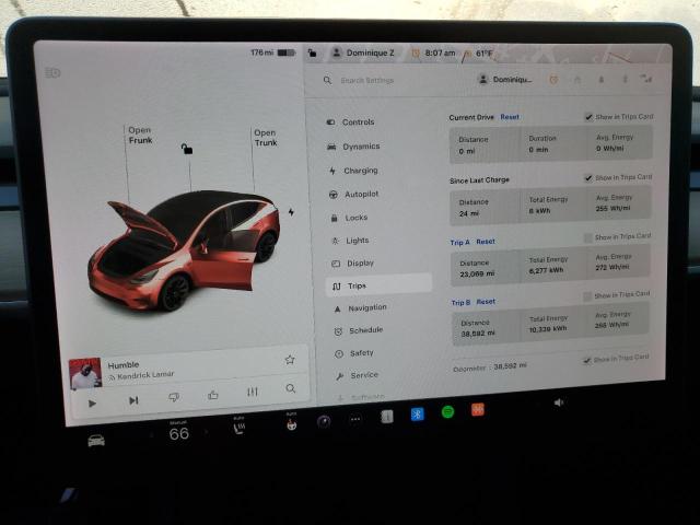 Photo 9 from auction – 2021 TESLA MODEL Y with VIN 5YJYGDEE4MF191973