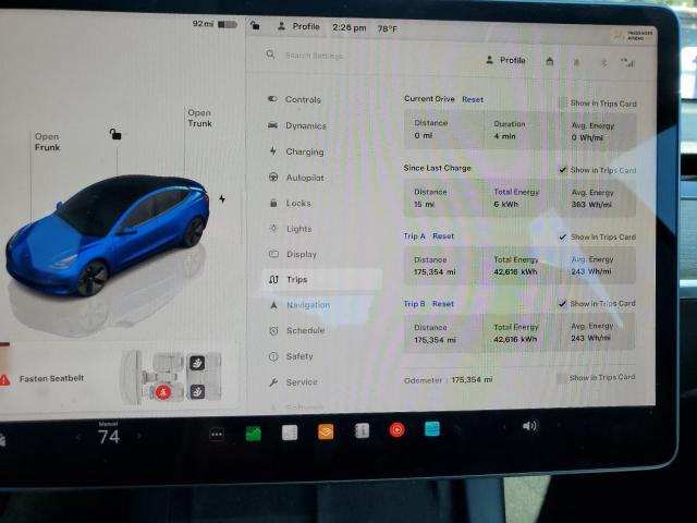 Photo 9 from auction – 2022 TESLA MODEL 3 with VIN 5YJ3E1EA6NF188117