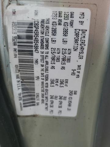 Photo 14 from auction – 2004 CHRYSLER TOWN & COU with VIN 1C8GP45R54B549047