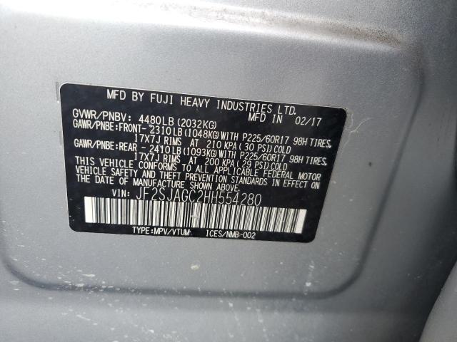 Photo 14 from auction – 2017 SUBARU FORESTER 2 with VIN JF2SJAGC2HH554280