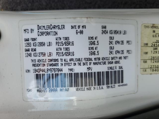 Photo 14 from auction – 2000 DODGE GRAND CARA with VIN 1B4GP44L8YB797844