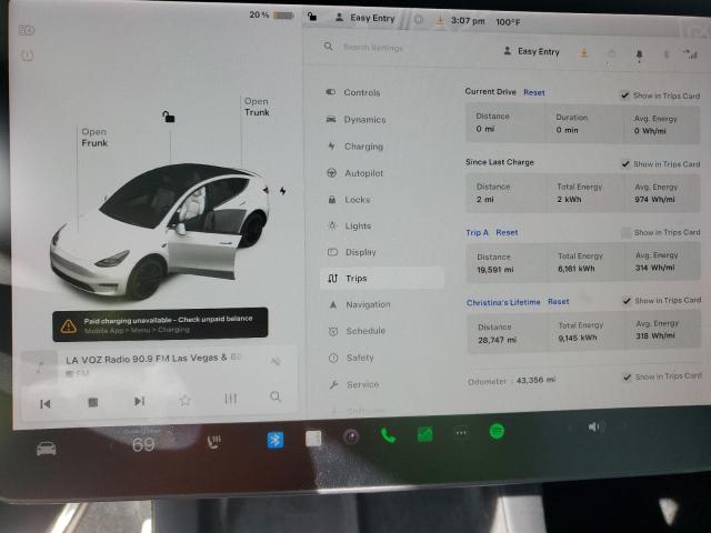 Photo 9 from auction – 2021 TESLA MODEL Y with VIN 5YJYGDEF9MF133978