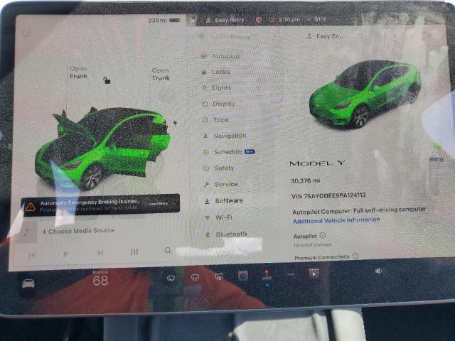 Photo 9 from auction – 2023 TESLA MODEL Y with VIN 7SAYGDEE9PA124113