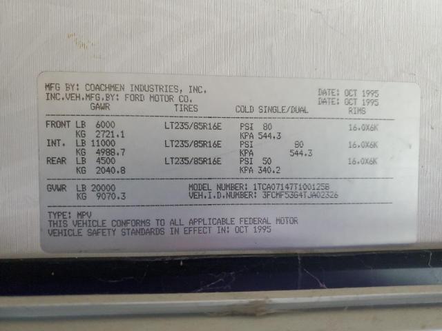 Photo 10 from auction – 1996 COAM TRAILER with VIN 3FCMF53G4TJA02326