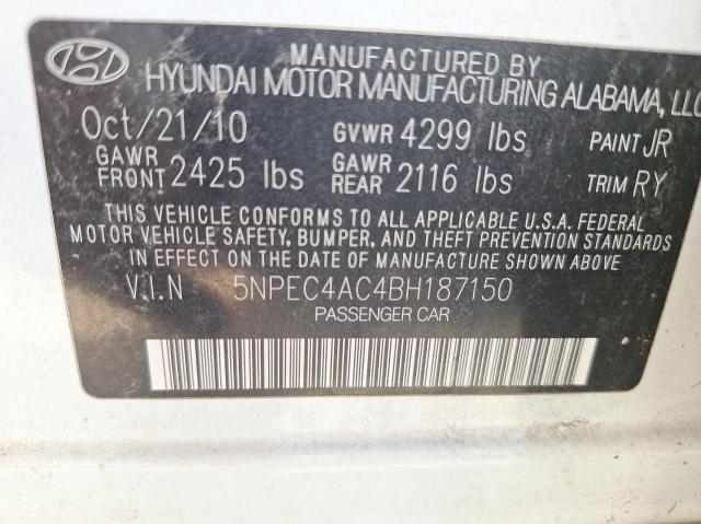 Photo 10 from auction – 2011 HYUNDAI SONATA SE with VIN 5NPEC4AC4BH187150