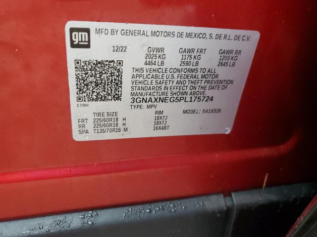 Photo 14 from auction – 2023 CHEVROLET EQUINOX PR with VIN 3GNAXNEG5PL175724