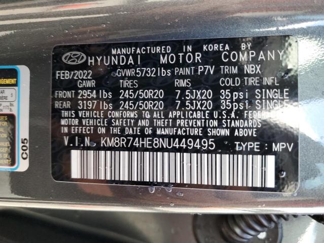 Photo 14 from auction – 2022 HYUNDAI PALISADE C with VIN KM8R74HE8NU449495