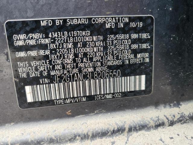 Photo 14 from auction – 2020 SUBARU CROSSTREK with VIN JF2GTANC3L8206550