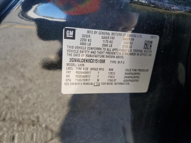 Photo 14 from auction – 2012 CHEVROLET EQUINOX LT with VIN 2GNALDEK6C6151098