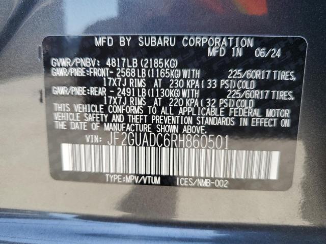 Photo 14 from auction – 2024 SUBARU CROSSTREK with VIN JF2GUADC6RH860501