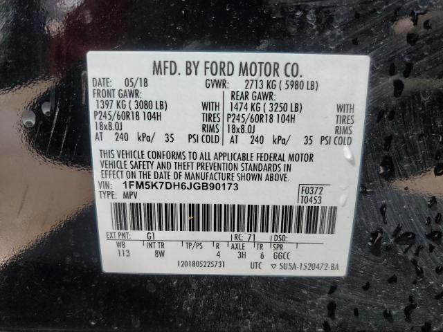 Photo 14 from auction – 2018 FORD EXPLORER X with VIN 1FM5K7DH6JGB90173