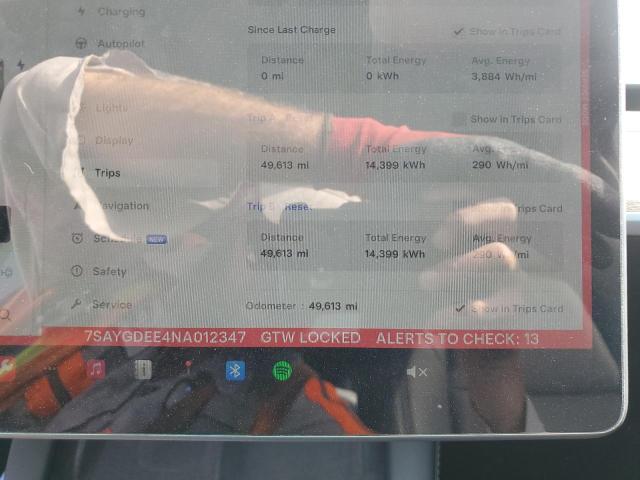 Photo 9 from auction – 2022 TESLA MODEL Y with VIN 7SAYGDEE4NA012347