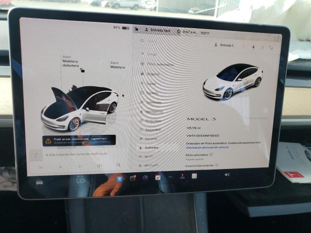 Photo 9 from auction – 2022 TESLA MODEL 3 with VIN 5YJ3E1EA6NF189302