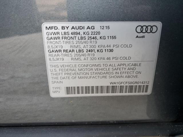 Photo 14 from auction – 2016 AUDI Q3 PRESTIG with VIN WA1GFCFS0GR014312