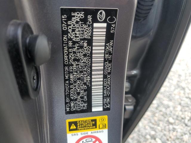 Photo 14 from auction – 2016 LEXUS ES 350 with VIN JTHBK1GG1G2217422