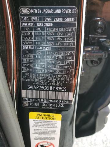 Photo 14 from auction – 2017 LAND ROVER RANGE ROVE with VIN SALVP2BG6HH183529