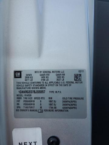 Photo 14 from auction – 2011 CHEVROLET TRAVERSE L with VIN 1GNKRGED7BJ305857