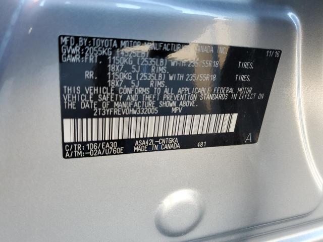 Photo 14 from auction – 2017 TOYOTA RAV4 LIMIT with VIN 2T3YFREV0HW332005